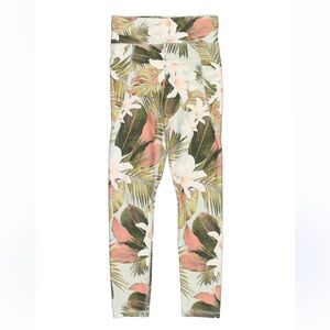 Old Navy Pink and Green Floral Leggings